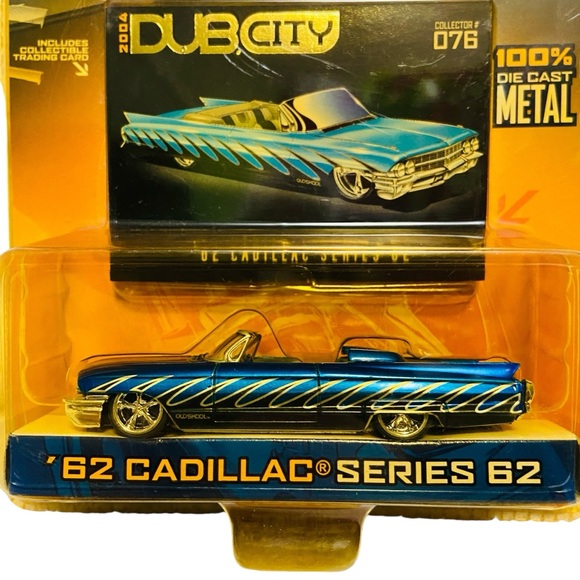 Jada Dub City 1962 Cadillac Series 62 Convertible Blue - Picture 8 of 9